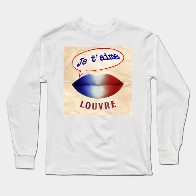 FRENCH KISS JETAIME LOUVRE Long Sleeve T-Shirt by ShamSahid